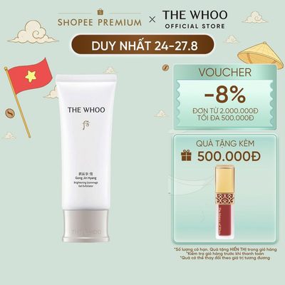 [THE WHOO OFFICIAL] Gel tẩy tế bào chết dạng gommage The Whoo Gong Jin Hyang Brightening Gommage Gel Exfoliator 100ml