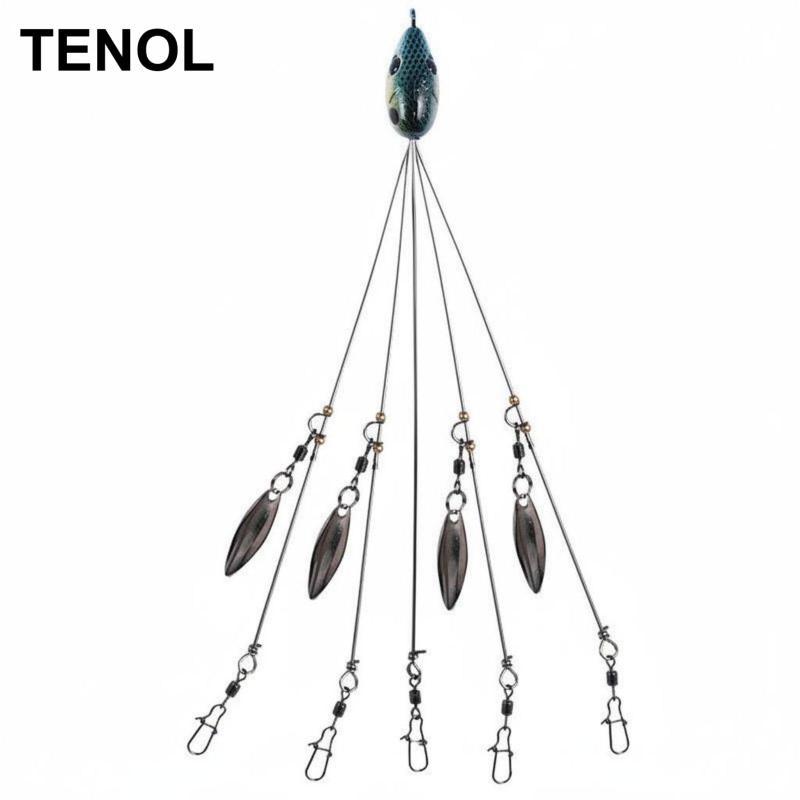 TENOL Nước ngọt và Nước mặn Alabama Rig Soft Swimbait Umbrella Rig Thép không gỉ