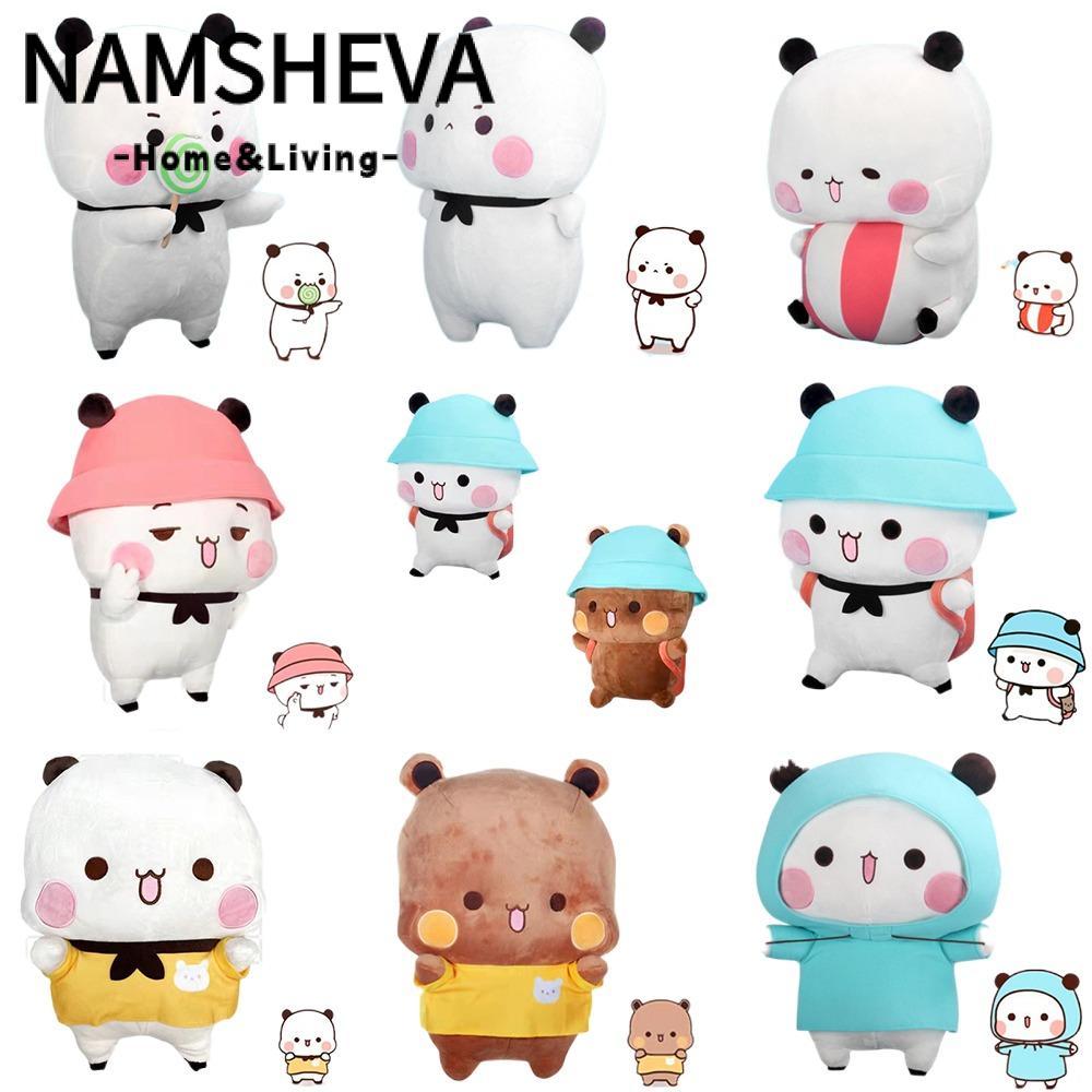 NAMSHEVA Panda Plush, Bubu và Dudu Hoạt Hình Đồ Chơi Gối Mềm Nhồi Bông, Slepping Mate 40cm Cặp Đôi Đ