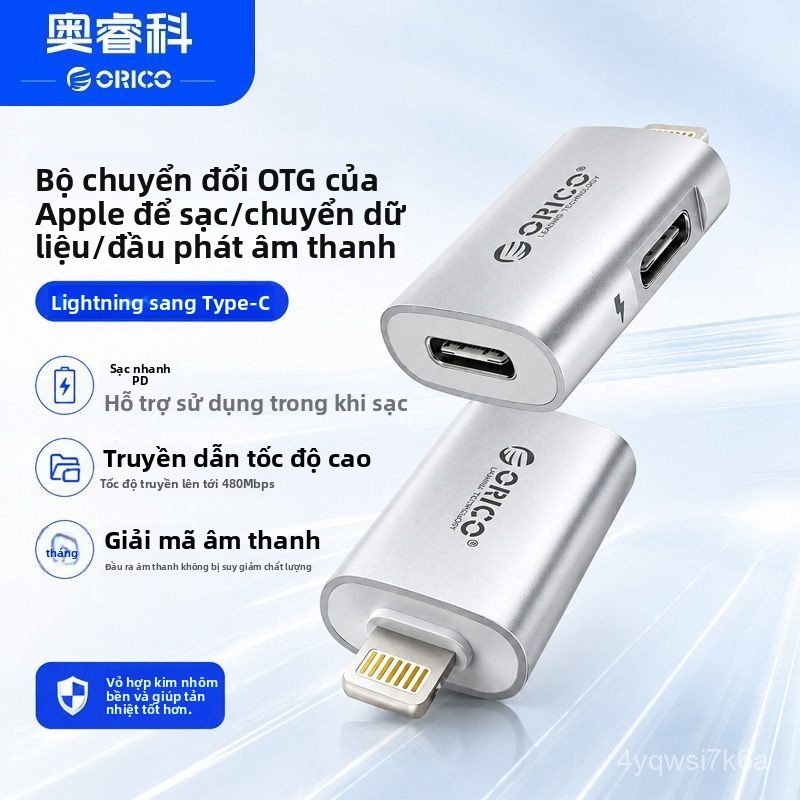 Đầu chuyển đổi OTG lightning sang Type-C Orico truyền dữ liệu chuyên dụng cho iPhone 14 chính hãng g