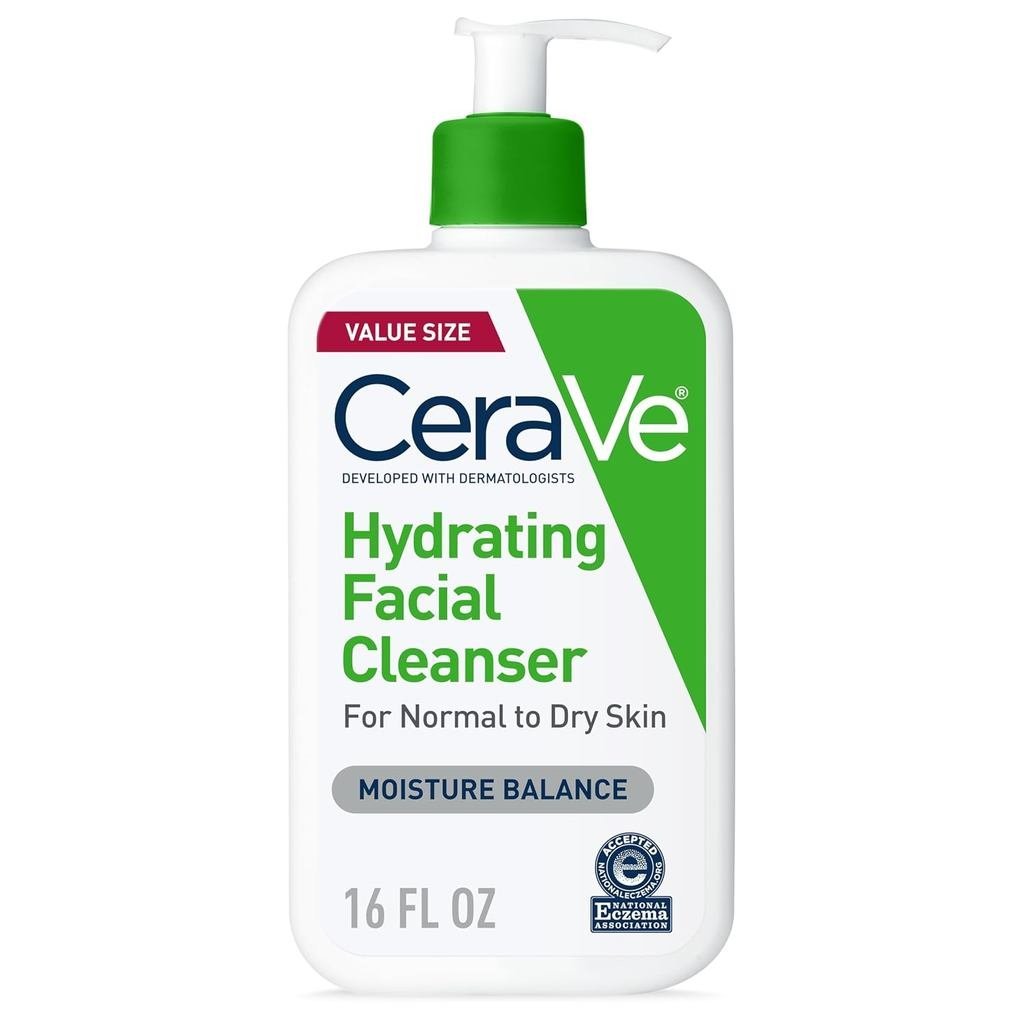 CeraVe Hydrating Facial Cleanser, Moisturizing Face Wash For Dry Skin, Hyaluronic Acid + Ceramides +