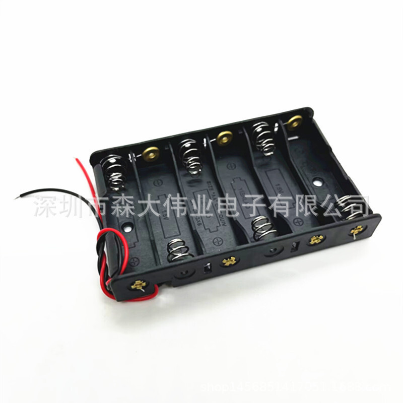 Không. 5 6 Giá đỡ pin 6AA Hàng song song 6 Số 5 Hộp Pin mnowztf