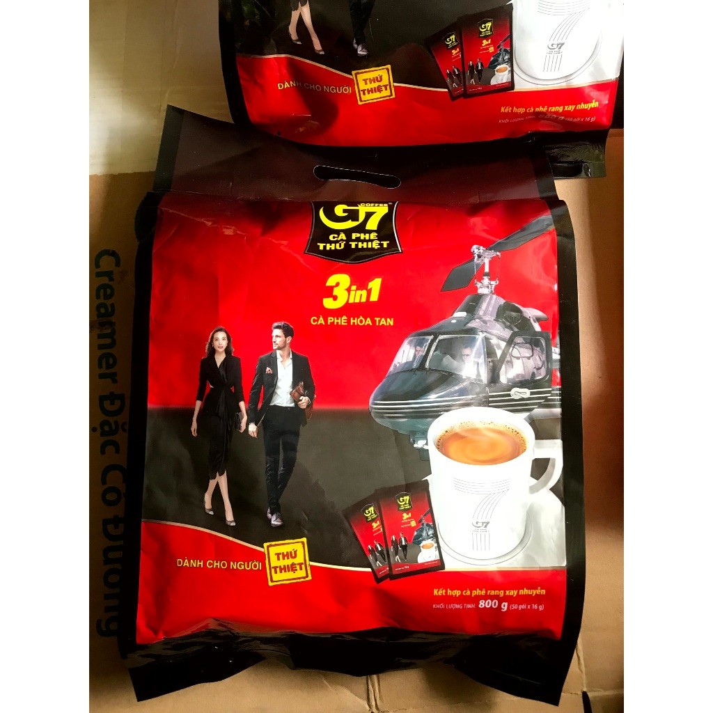 [Giá Tốt] 1 Thùng Cà Phê Sữa Hòa Tan G7 (Thùng 10 Túi x 50 Gói) - Hàng Chính Hãng Date Mới