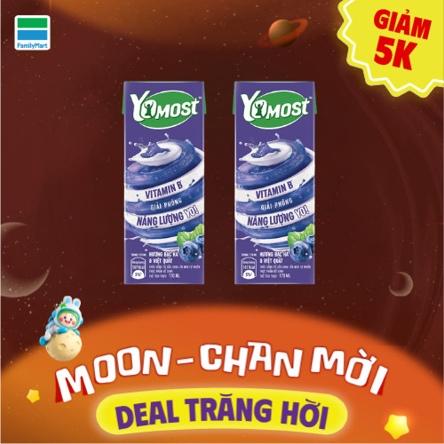 Combo 2 Yomost Hương Bạc Hà Việt Quất Tự Nhiên 170ml