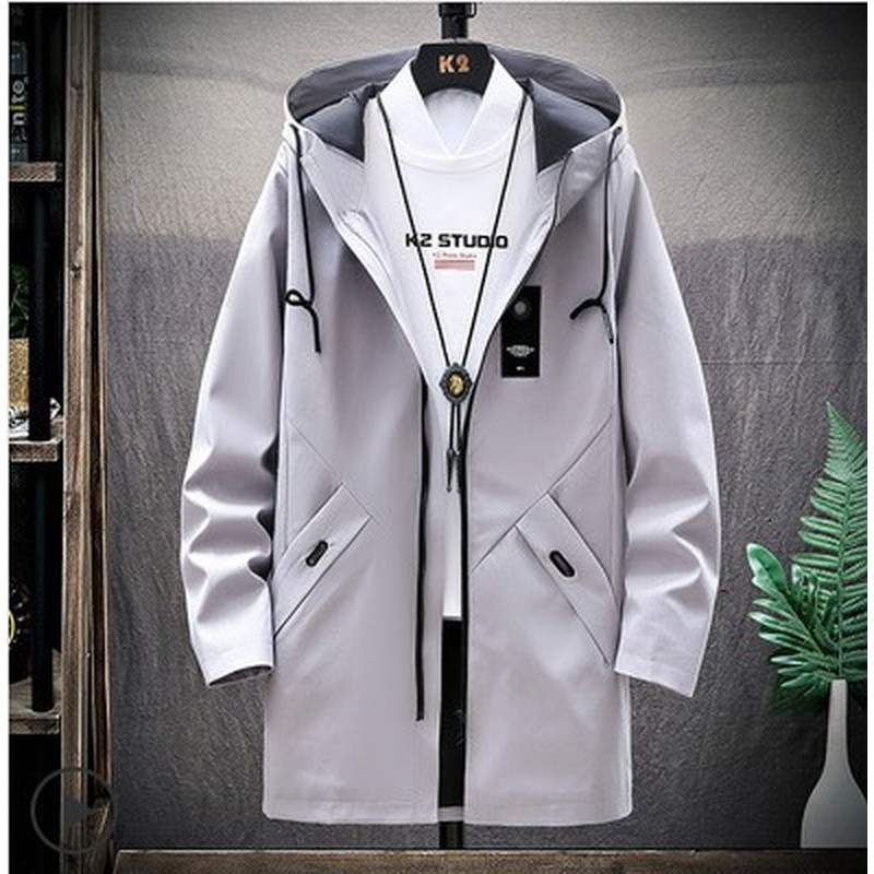 Áo khoác trench coat nam dáng dài vừa phải mùa Thu/Đông 2021, áo khoác nam phổ biến, áo khoác nam có