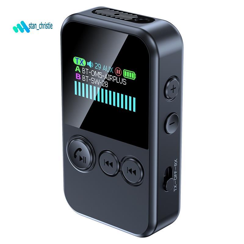 Bộ chuyển đổi không dây CLIP-on 3.5mm AUX TF Dual Stream Bluetooth 6.0 Bộ thu phát âm thanh cho TV P