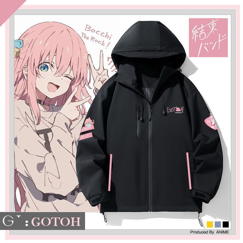 Hàng có sẵn Áo khoác Bocchi the Rock áo gió anime Unisex mặc phòng lạnh