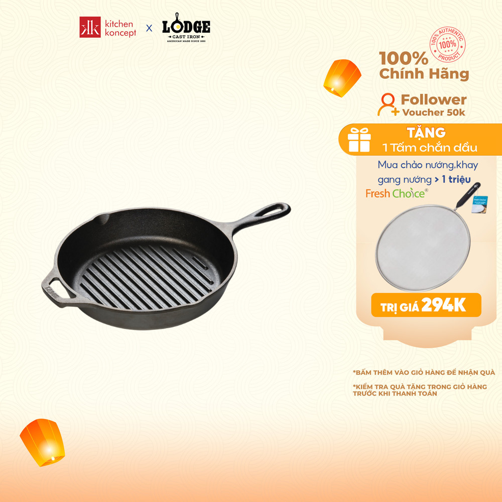 Chảo Gang Nướng Lodge 26.04cm