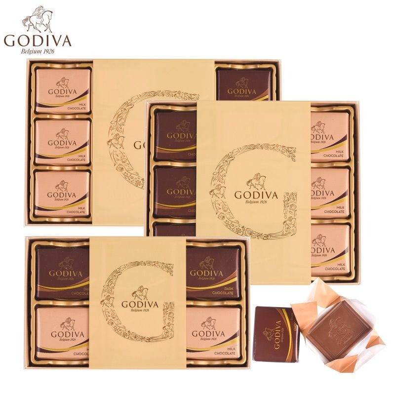 GODIVA GODIVA Sữa Sô Cô La Hộp Quà Tặng 6 Món Quà Ngày Lễ Kẹo Cưới Lưu Niệm LSA9266 @