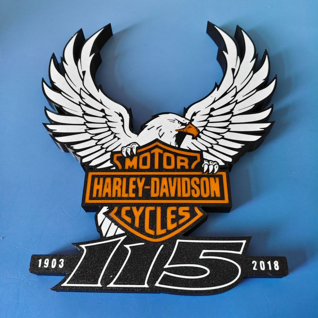 Logo kỷ niệm 115 năm Harley Davidson Logo Harley-Davidson Eagle Đồ trang trí hàng hóa Harley