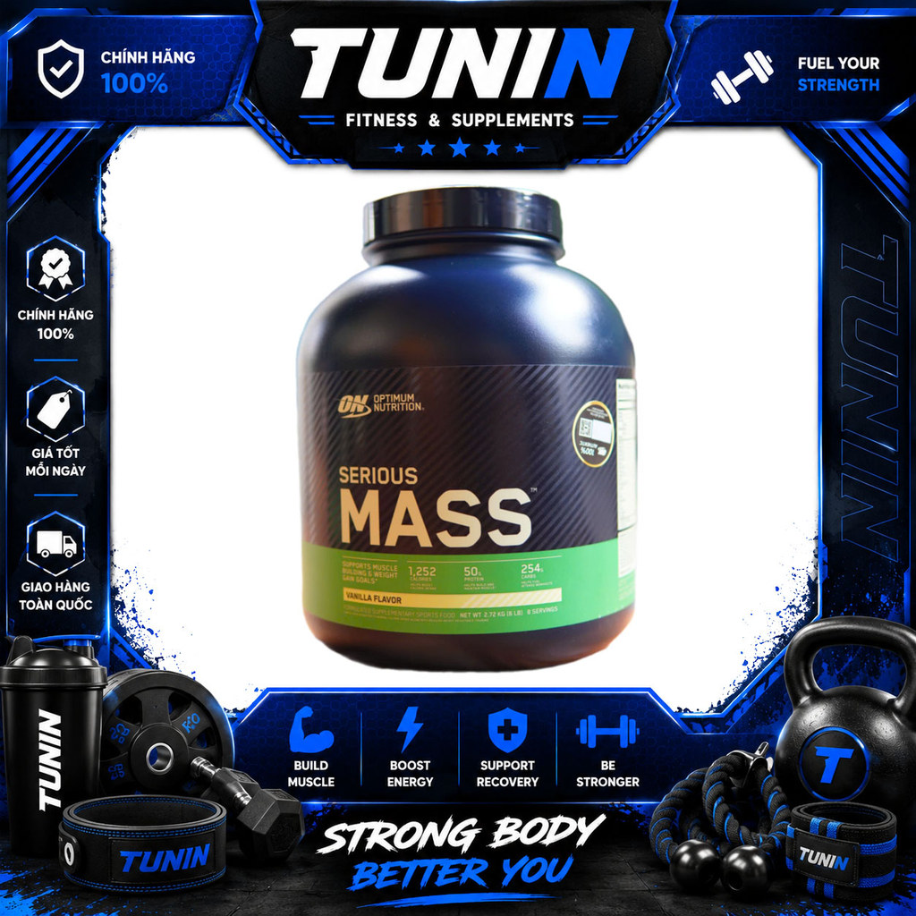 Sữa tăng cân tăng cơ Serious Mass ON Optimum Nutrition 6LBS 2,72KG