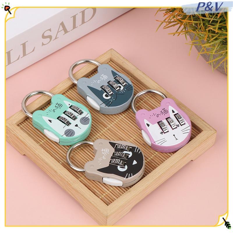 Mã P & V Số Lo Chống Trộm Độ Mạnh Cao Chính Xác Mèo Mini Hành Lý Vali Số Mật Khẩu Lo Cho Ký Túc Xá N