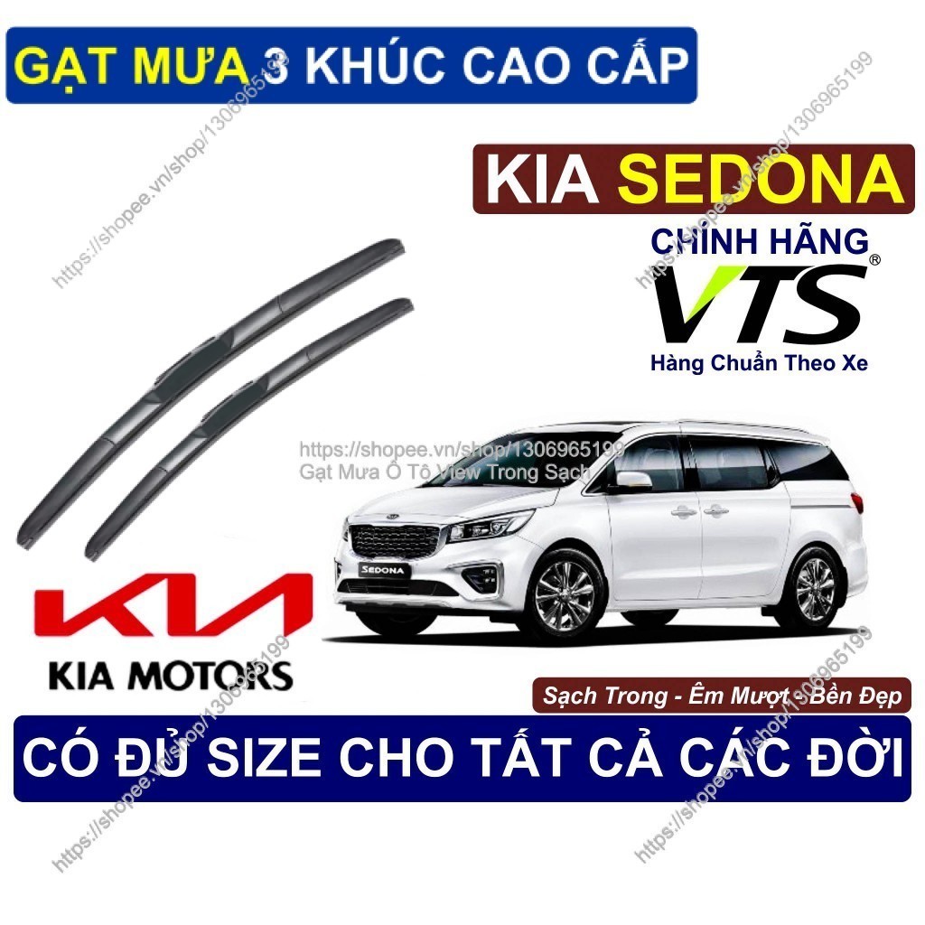 Gạt Mưa 3 Khúc Sạch Êm Bền Kính Lái KIA SEDONA, Cặp Gạt Mưa 3 Khúc Kính Lái KIA SEDONA,  KIA SEDONA