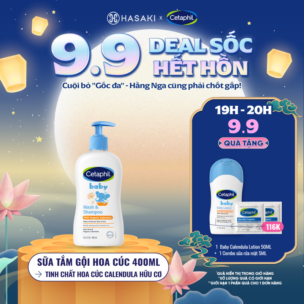 [DAILY] Sữa Tắm Gội Cetaphil Dịu Lành Cho Bé Tinh Chất Hoa Cúc Hasaki Sản Phẩm Chính Hãng