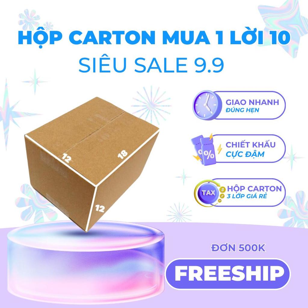 hộp carton cứng cáp mã 18x12x12 combo 150 giá rẻ