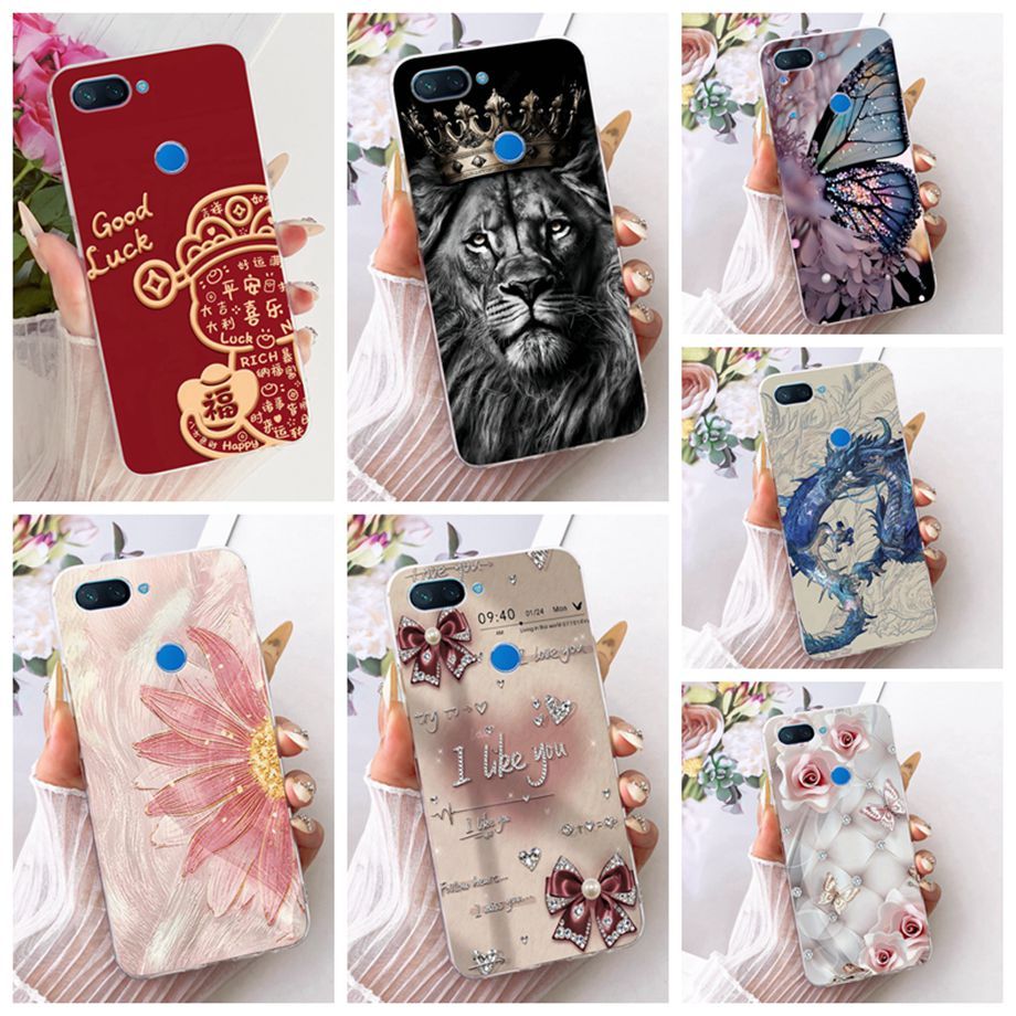 Ốp Lưng Cho Xiaomi Mi 8 Lite Sang Trọng Sơn Mát TPU Chống Sốc Silicon Mềm Cho Xiaomi Mi8 Lite Mi 8Yo
