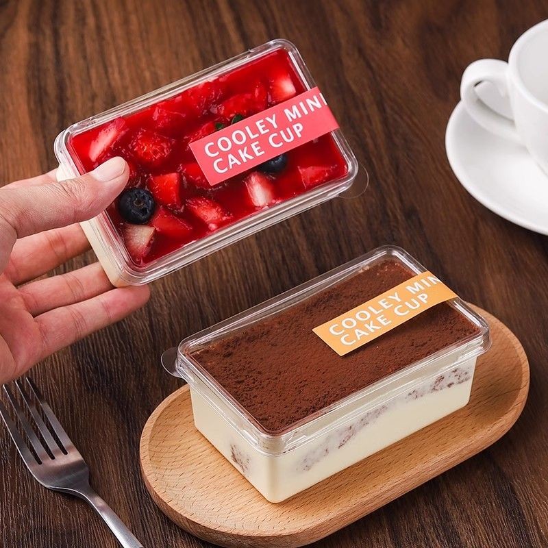 LM 50 CÁI Tiramisu Deli Container 240ML | Bao bì bánh Mousse trong suốt có nắp | Lý tưởng cho doanh 
