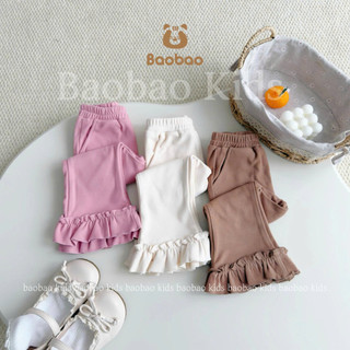 [BAOBAO-HÀNG SẴN] - QUẦN LEGGING ỐNG LOE PHỐI BÈO XINH XẮN ĐÁNG YÊU CHO BÉ GÁI - T03