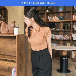 [MUA 2 GIẢM 20K] Áo thun nữ gân kiểu nhiều màu Gmorning - GUMAC YA04