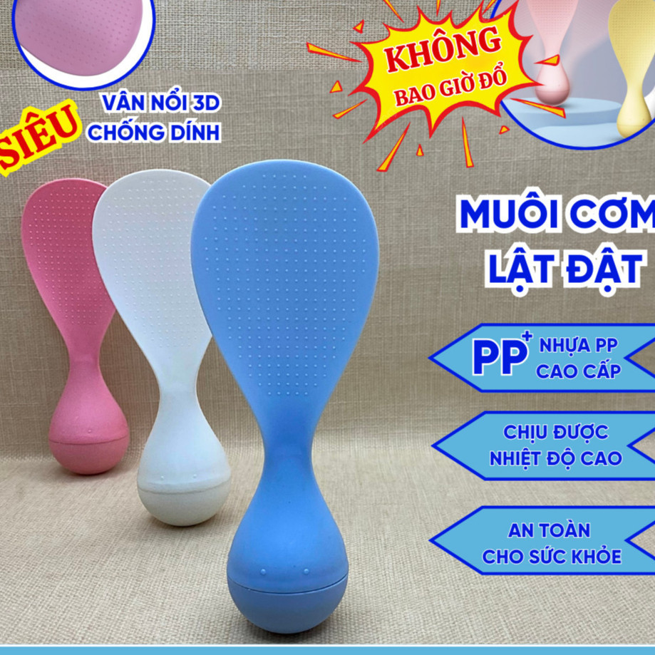 COD - Muôi Xới Cơm Độc Lạ Tự Đứng, Lật Đật Chống Dính, Hạt Vân 3D - RAMEN