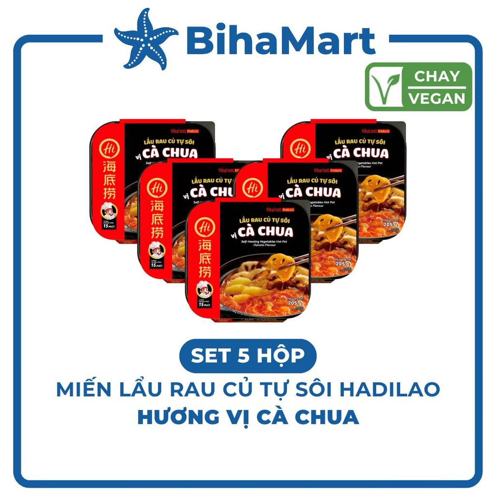 [SET 5 HỘP] - YIHAI - Lẩu rau củ tự sôi Haidilao hương vị Cà chua, Hadilao Lẩu rau củ cà chua Hadila