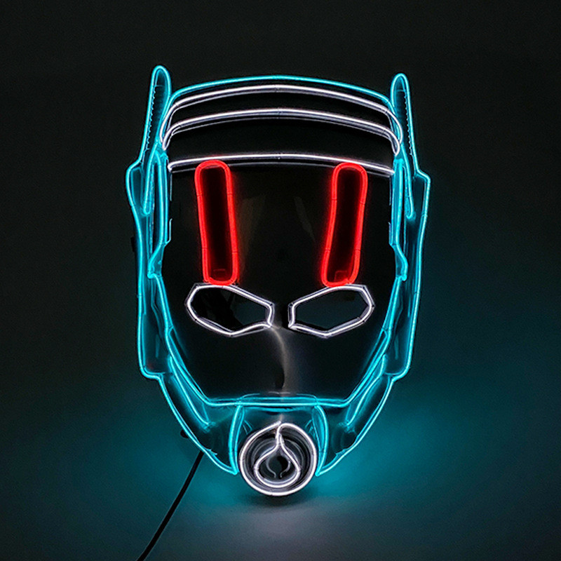 Phim Hàng Hóa Avengers Ant-Man Mask EL Glowing Cool Mask led Halloween Ball Bầu Không Khí
