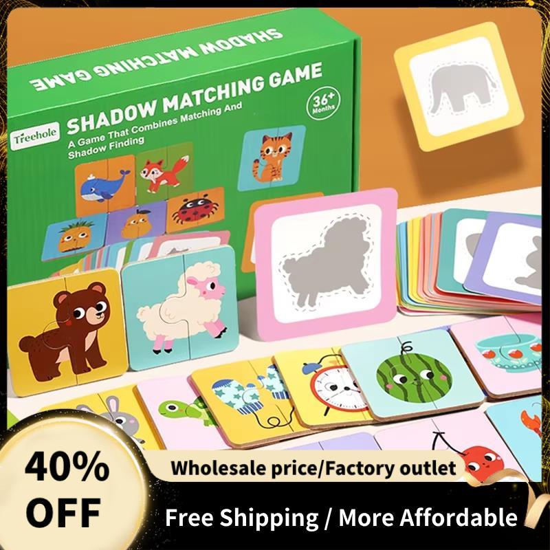 Montessori Shape Matching Board Game Board Game Animal Fruit Blocks Puzzles