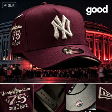 Mũ bóng chày New York Yankees 'Plum' 9FORTY A-Frame Snapback phong cách hip-hop, vành cong unisex.