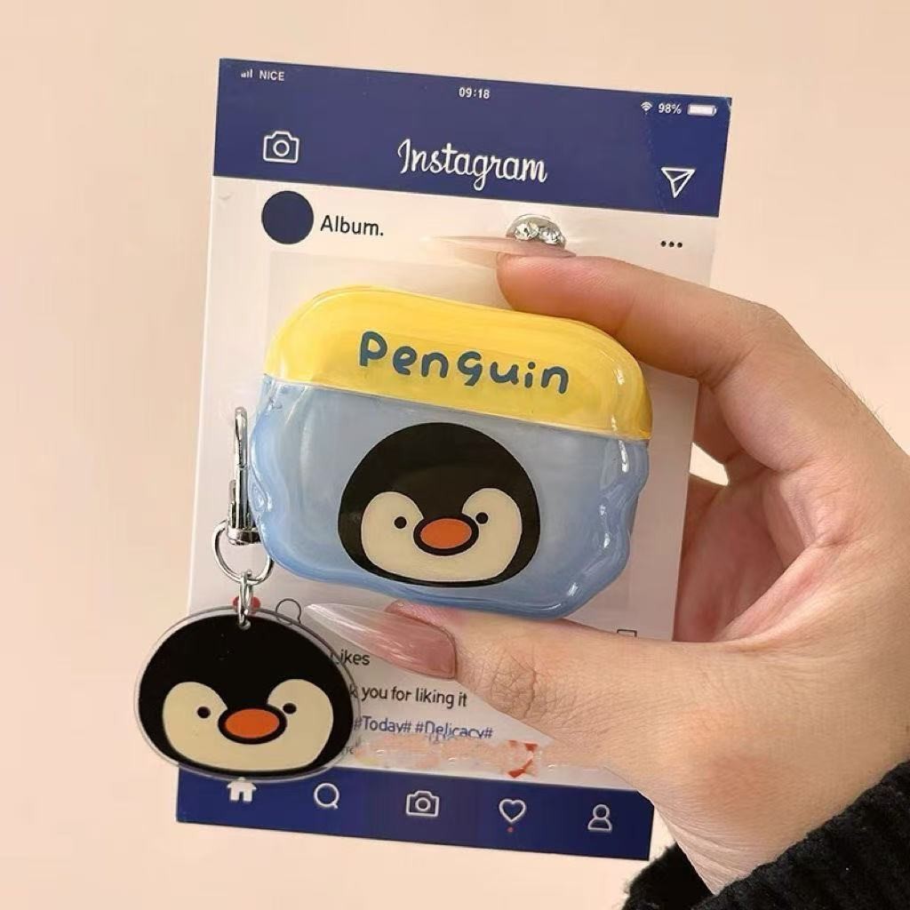 Penguin Little Penguin Penguin Tai nghe chống sốc airpod2airpodpro3 Thích hợp cho vỏ bảo vệ airpod4