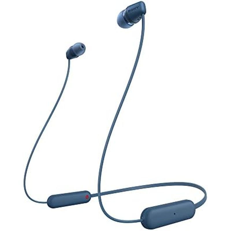 Tai nghe Bluetooth trong tai không dây Sony WI-C100 có micrô tích hợp, màu xanh lam