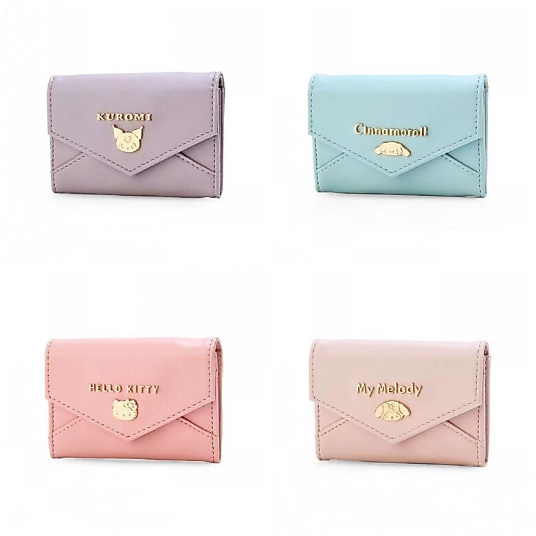 Kuromi Melody Quế Chó Mèo Hồng Nhiều Thẻ Ví Đựng Tiền Xu Kim Cương Ví Nhỏ Túi Đựng Tiền Xu Ví gấp ba