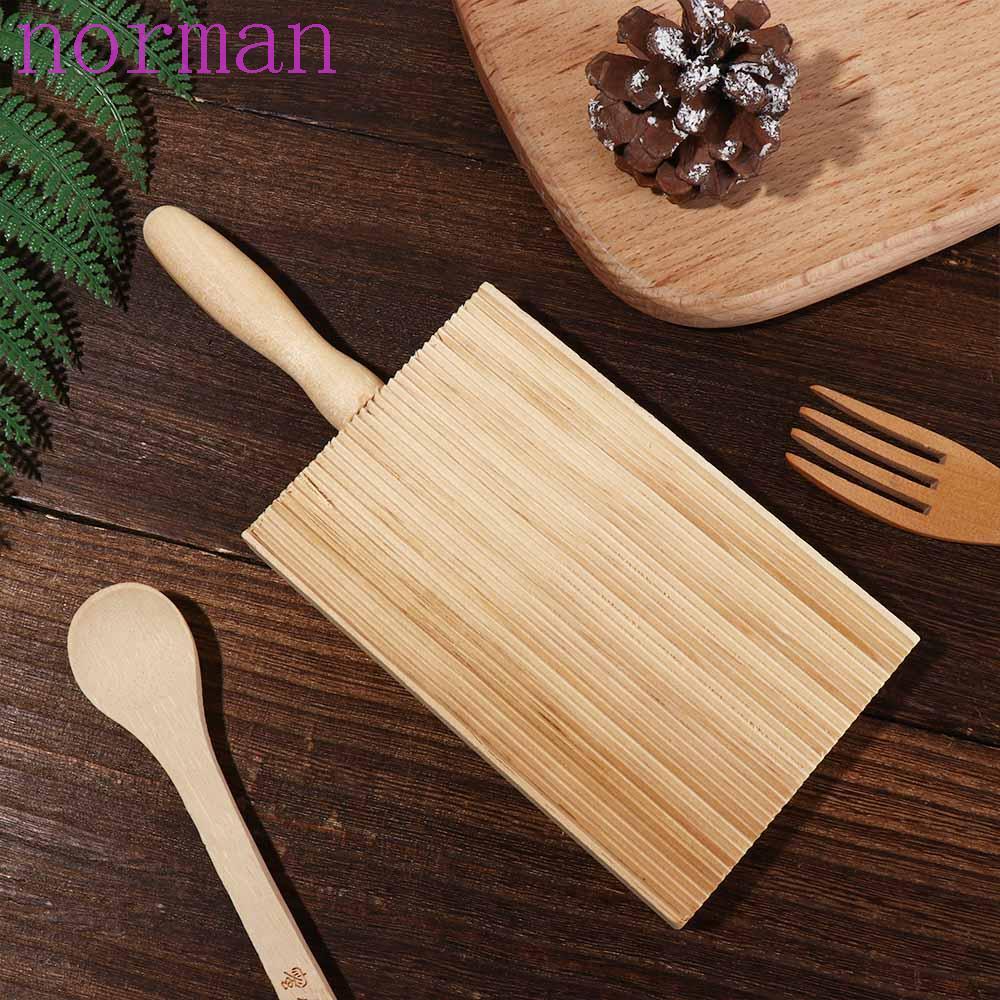 NORMAN Gnocchi Board Nấu ăn tại nhà bằng gỗ Spaghetti Dough Maker Tool