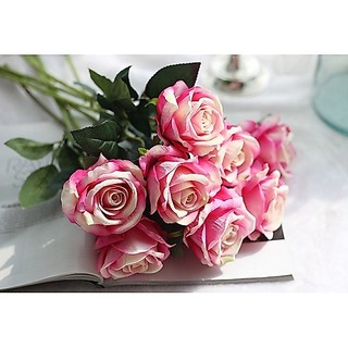 Hoa hồng nhung bông lẻ Hoa lụa cao cấp (51cm)