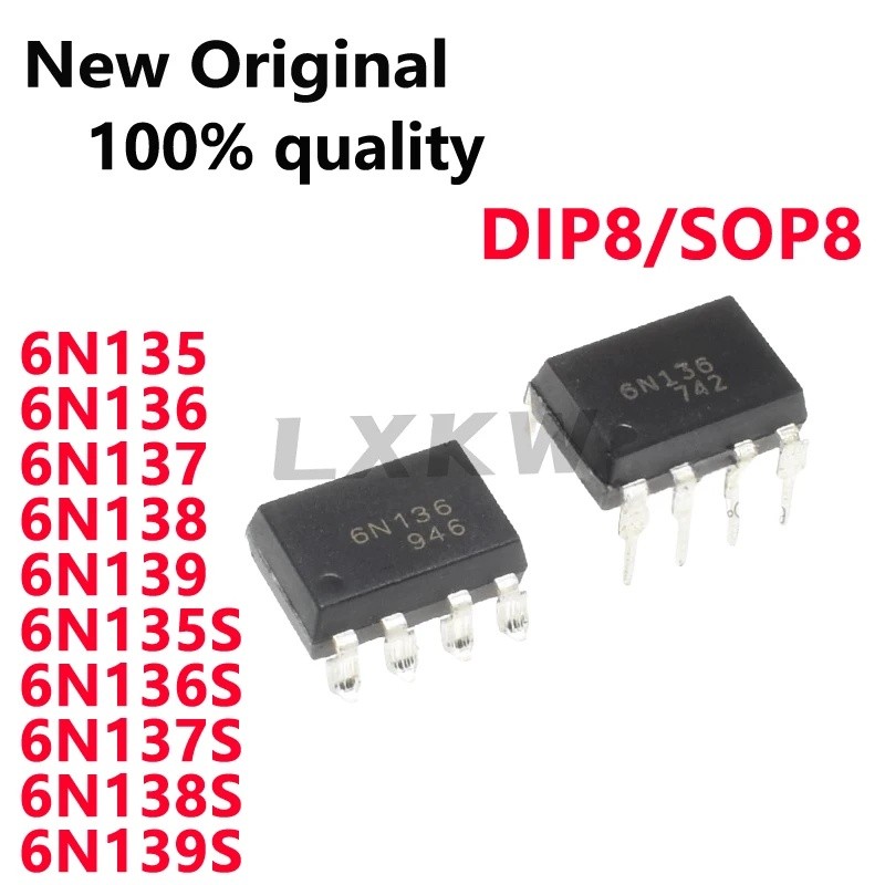 5 CÁI 6N135 6N136 6N137 6N138 6N139 DIP 6N135S 6N136S 6N137S 6N138S 6N139S SOP Optocouple chip Còn h