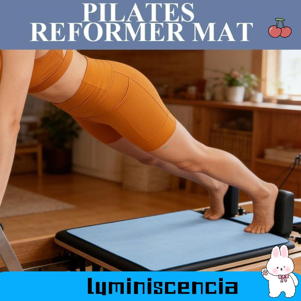 LUMINISCENCIA Pilates Reformer Mat, Thảm Pilates lông cừu siêu mỏng, Thảm tập thể dục chống trượt di