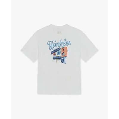 MLB - Áo thun unisex cổ tròn tay ngắn Colorful City_3ATSN7563-50WHS