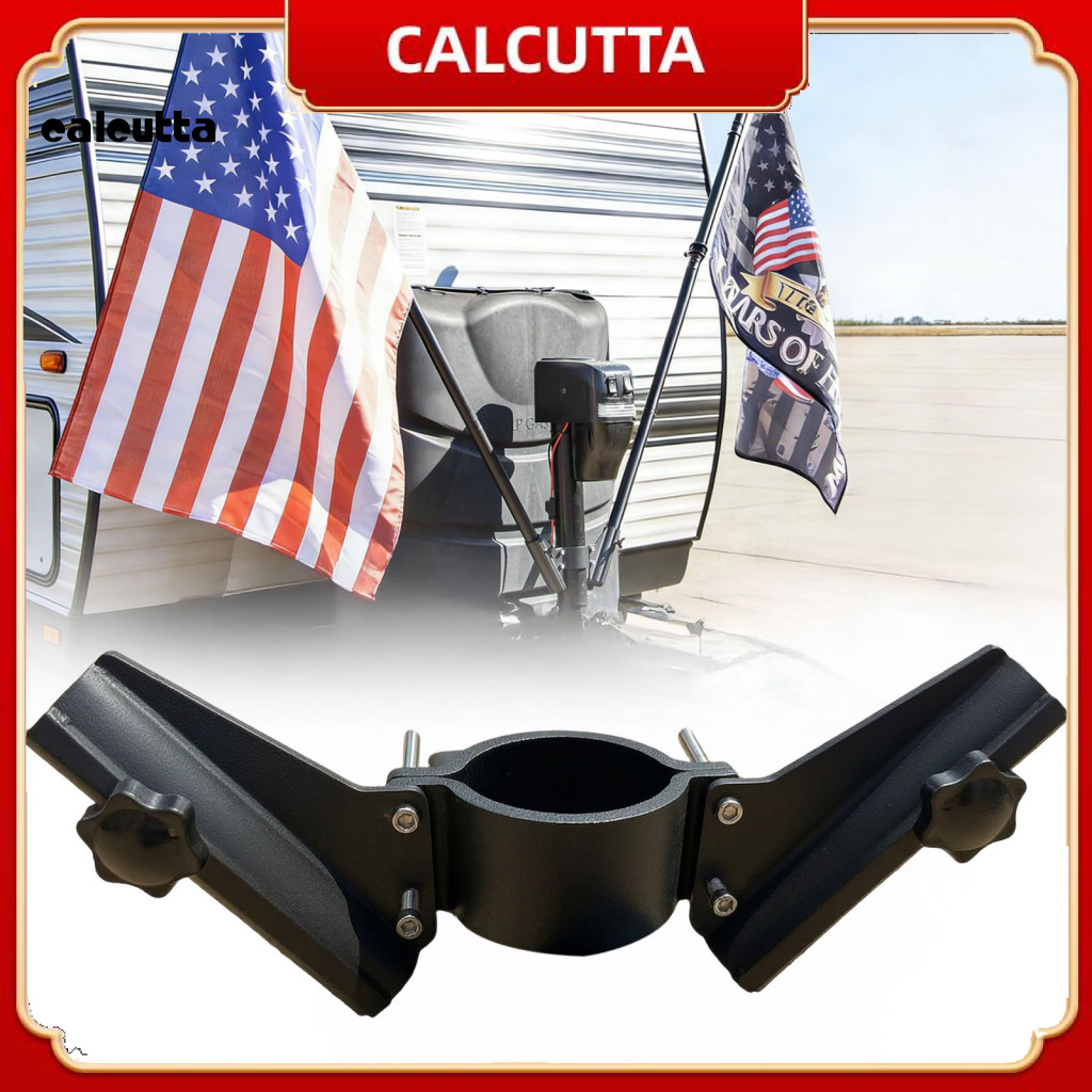 [calcutta] Rv Hitch Flag Holder Dual Flag Pole Holder Heavy Duty Nhôm Dual Flag Pole Mount cho Trail