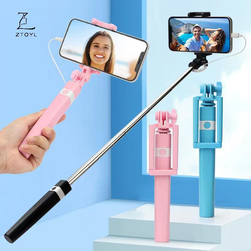 Ztoyl Dây Mới Điều Khiển Selfie Sti Thích Hợp Type-C Cắm Mini Di Động Selfie Sti IR