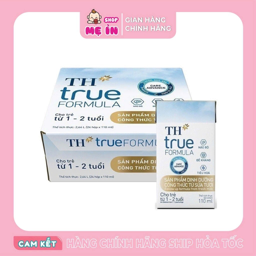 Thùng Sữa Dinh Dưỡng Công Thức TH true FORMULA milk Cho Trẻ 1-2 Tuổi 110ml (24 Hộp)