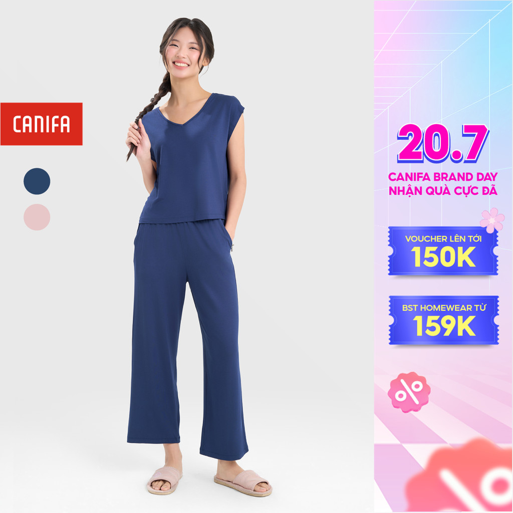 Bộ quần áo nữ không tay quần dài CANIFA 6LS25S008