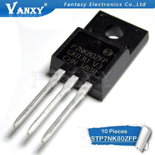 10 chiếc STP7NK80ZFP TO-220F P7NK80ZFP TO-220 STP7NK80 7A 800V 7NK80 TO-220F mới