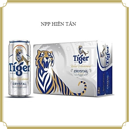 Thùng 20 lon bia TIGER BẠC CRYSTAL 330ml/lon| NPP HIỀN TẤN