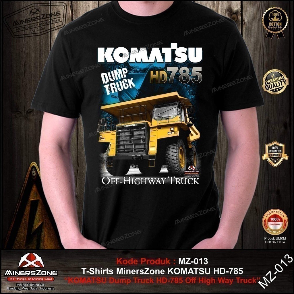 Áo thun thời trang 2026 Minerszone Komatsu Hd 785 / komatsu / áo thun Komatsu / komatsu Áo thun / kh