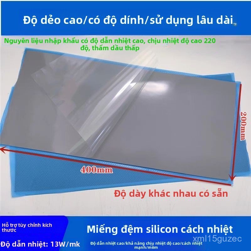 Miếng đệm tản nhiệt silicon 13W cách điện hoàn hảo cho laptop ổ cứng VRAM cầu nam bắc kích thước lớn