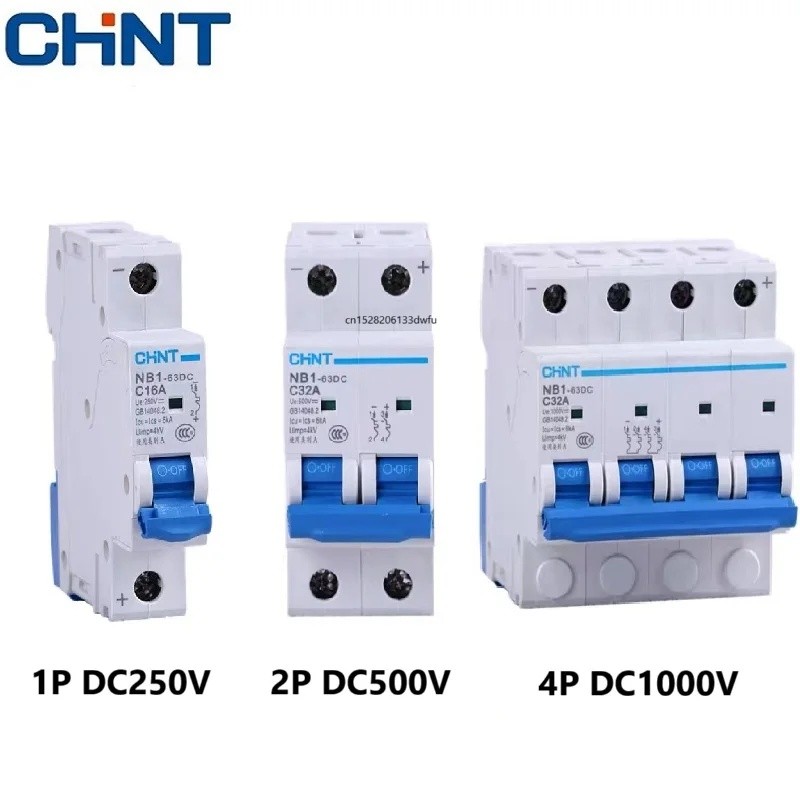 Bộ ngắt mạch DC FZ CHINT NB1-63DC 1P 2P 4P DC500V 6KA C1A 2A 3A 4A 5A 6A 10A 16A 20A 25A 32A 40A 50A
