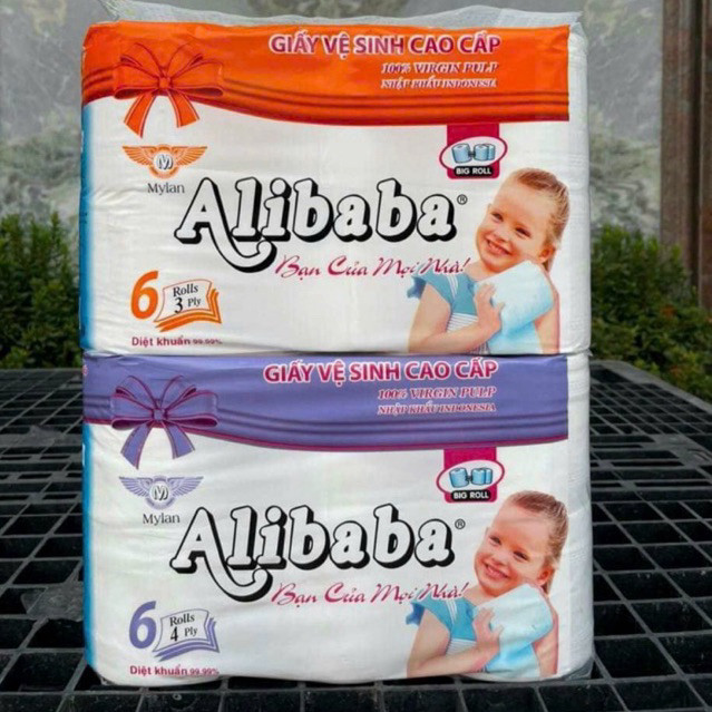 ✅[CHÍNH HÃNG] GIẤY VỆ SINH MYLAN CAO CẤP ALIBABA EM BÉ 6 CUỘN