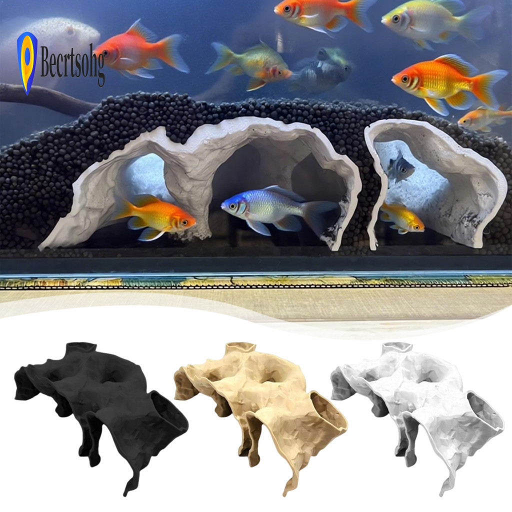 Loa và cá sấu Nơi ẩn náu dưới sỏi Pleco Cave 3d In Hình Cá Nơi ẩn náu Bể cá Hang Pleco tự nhiên dưới