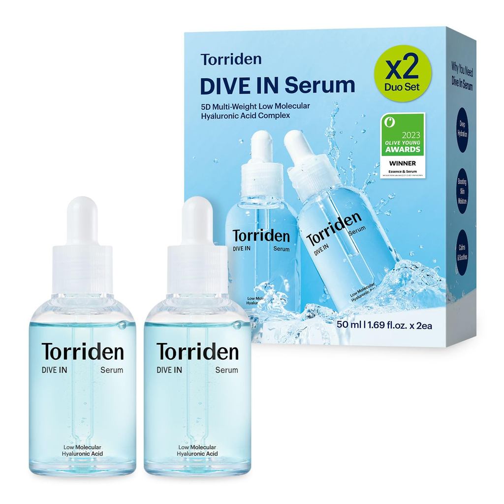 Torriden DIVE IN Hyaluronic Acid Serum 1.7 Liquid Ounce (1.69 Liquid Ounce) x 2 (Gói 2 miếng) |   Dư