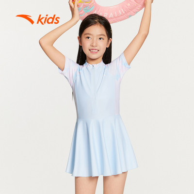 ANTA KIDS Váy Bơi Ngắn Tay Thể Thao Bé Gái Có Quần Bảo Hộ Set váy bơi liền cho bé A825332461