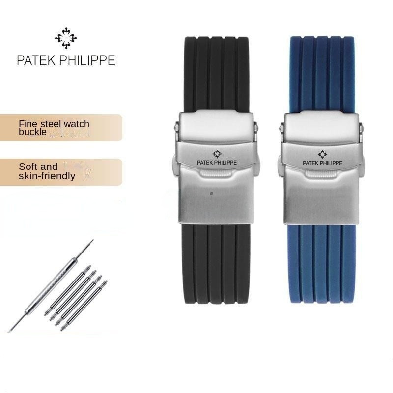 7/24 ✈ Còn hàng Dây đeo đồng hồ cao su silicon cho Patek Philippe cho Aquanaut 5167R 5164 Vòng tay m